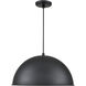 R Series 1 Light 18 inch Satin Black Indoor Pendant Ceiling Light